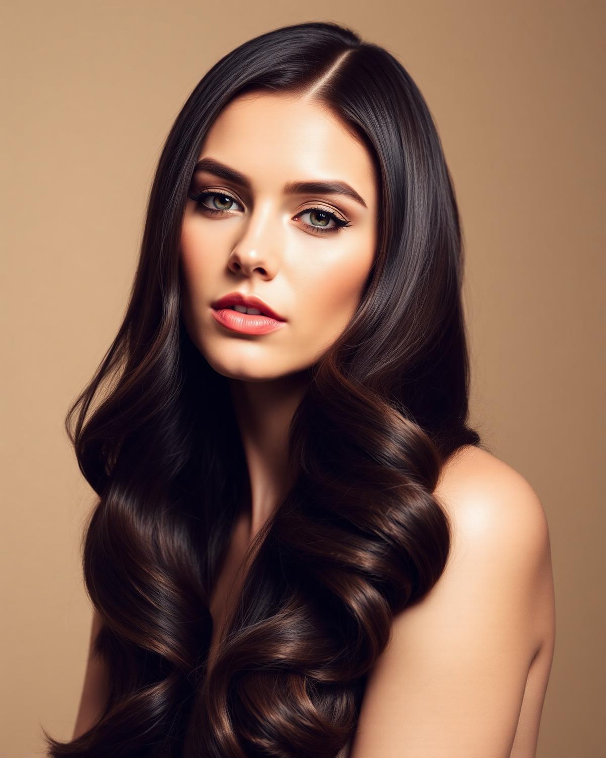 Elegant woman with styled hair at Infinity Salon